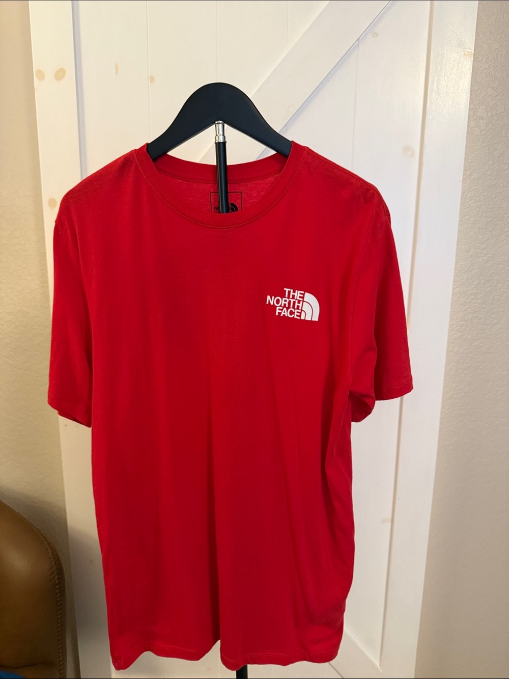 The North Face Red Crewneck Logo Tee